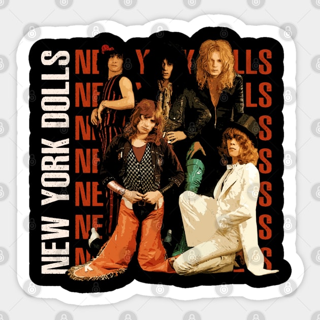 New York Dolls Live Wire Stage Sparks And Swagger Sticker by ElenaBerryDesigns